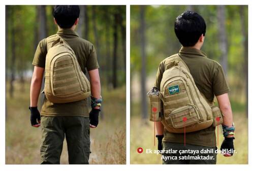 Protector Plus Tek Omuz Taktik Sırt Çantası Haki - 7