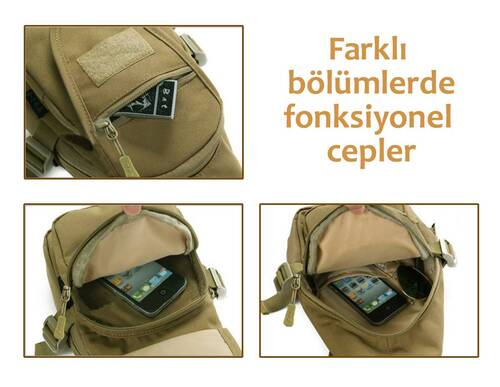 Protector Plus Single Shoulder Triangle Backpack (Army Green) - 6