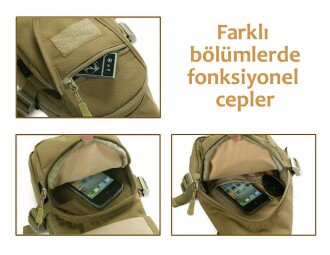Protector Plus Single Shoulder Triangle Backpack (Army Green) - 6