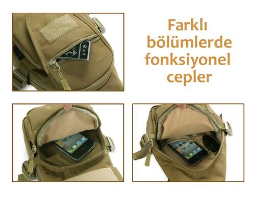 Protector Plus Single Shoulder Triangle Backpack (Army Green) - 6