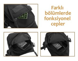 Protector Plus Üçgen Tek Omuz Çantası (Siyah) - 5