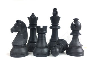 Set of PS-1688 Digital Chess Game Clock and Star School Tournament Chess Set Foldable Green - Thumbnail