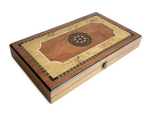 Pure Gül Mazel Masif Ahşap Tavla Numeratörlü - 2