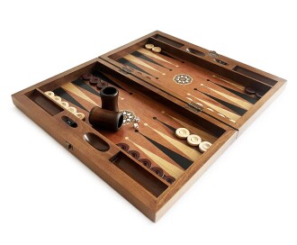 Pure Gül Mazel Masif Ahşap Tavla Numeratörlü - 3