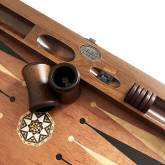 Pure Gül Mazel Masif Ahşap Tavla Numeratörlü - 8