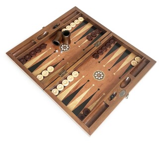 Pure Gül Mazel Masif Ahşap Tavla Numeratörlü - 9