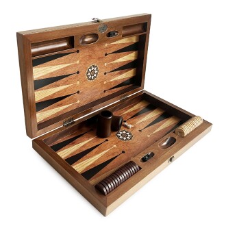 Pure Gül Mazel Masif Ahşap Tavla Numeratörlü - 10