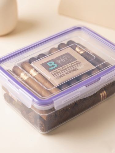 Puro Saklama Kutusu XS-850 ml, Hava Geçirmez Sızdırmaz 1 Yıllık Nem Koruma (Boveda %69 8g Dahil) - 3