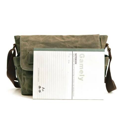 Retro Kanvas Postacı Çanta Mumlu Su Geçirmez (Yeşil) - 5