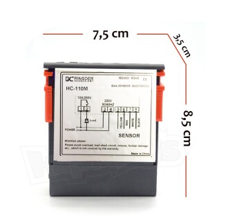 RINGDER HC-110M Dijital Nem Kontrol Termostatı Higrostat - 4