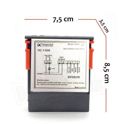 RINGDER HC-110M Dijital Nem Kontrol Termostatı Higrostat - 4