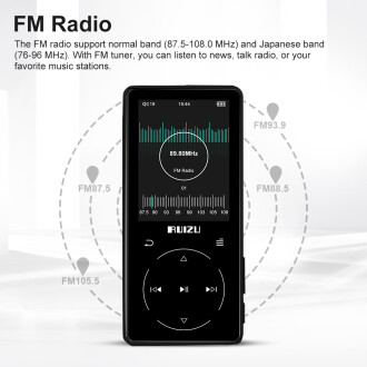 Ruizu D16 Dokunmatik Bluetooth MP3 Çalar 8GB - 6