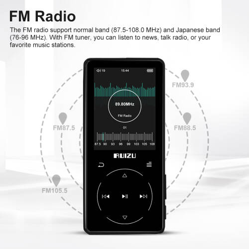 Ruizu D16 Dokunmatik Bluetooth MP3 Çalar 8GB - 6