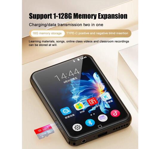 Ruizu D60 Bluetooth MP3 MP4 Çalar 16GB HiFi Ses Kayıt - 3