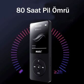 Ruizu X02-B Bluetooth 5.0 Ultra İnce MP3 MP4 Çalar Radyo 16GB MP3 Player - 7