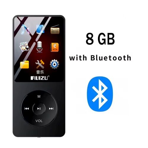 Ruizu X02-B Bluetooth 5.0 Ultra İnce MP3 MP4 Çalar Radyo 8GB MP3 Player - 2