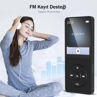 Ruizu X02-B Bluetooth 5.0 Ultra İnce MP3 MP4 Çalar Radyo 8GB MP3 Player - 5
