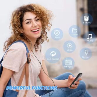 Ruizu X02-B Bluetooth 5.0 Ultra İnce MP3 MP4 Çalar Radyo 8GB MP3 Player - 6