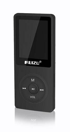 Ruizu X02 Ultra İnce MP3 Çalar 4GB FM Radyo Siyah