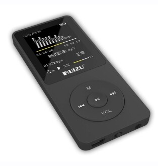 Ruizu X02 Ultra İnce MP3 Çalar 4GB FM Radyo Siyah - 5