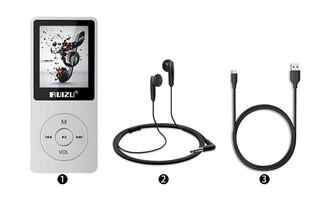 Ruizu X02 Ultra İnce MP3 Çalar 8GB FM Radyo Beyaz - Thumbnail