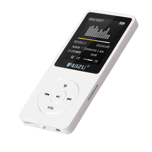 Ruizu X02 Ultra İnce MP3 Çalar 8GB FM Radyo Beyaz