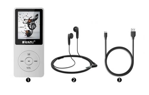 Ruizu X02 Ultra İnce MP3 Çalar 8GB FM Radyo Beyaz - 7