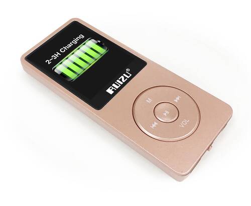 Ruizu X02 Ultra İnce MP3 Çalar 8GB FM Radyo Gold Sarı