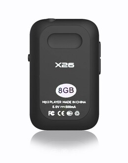 RUIZU X26 Bluetooth MP3 Çalar 8 GB FM Radyo Siyah - Thumbnail