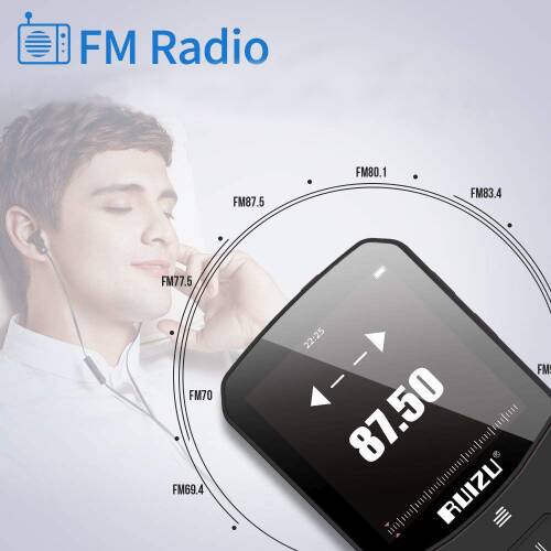 Ruizu X52 MP3 Çalar Bluetooth 5.0 8GB FM Radyo Pedometre Saat - 6