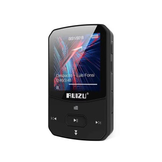 Ruizu X52 Bluetooth 5.0 MP3 Player FM Radio Pedometer Watch (Black) 8 GB