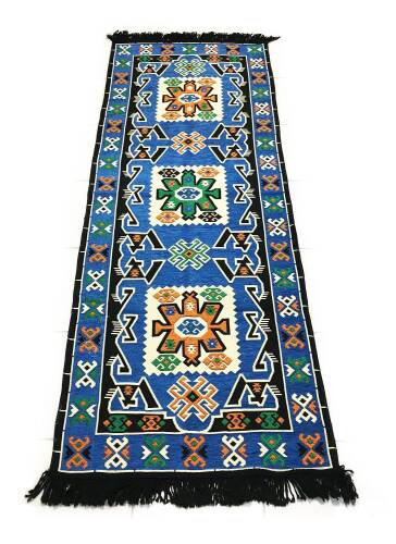 Shark Anadolu Bergama Kilim Mavi - 2