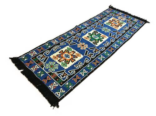 Shark Anadolu Bergama Kilim Mavi - 5