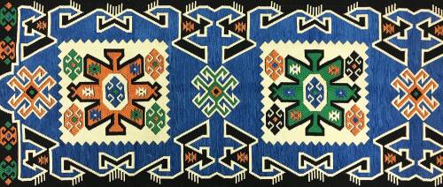 Shark Anadolu Bergama Kilim Mavi - 8