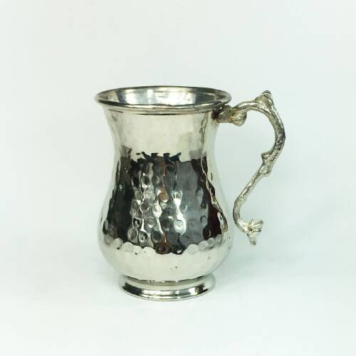 Shark Anatolian Hand Hammered White Copper Pitcher - 1