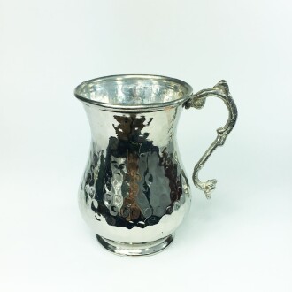 Shark Anatolian Hand Hammered White Copper Pitcher - 4