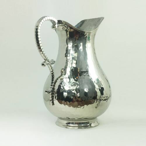 Shark Anadolu El Dövmesi Beyaz Bakır Sürahi - 4