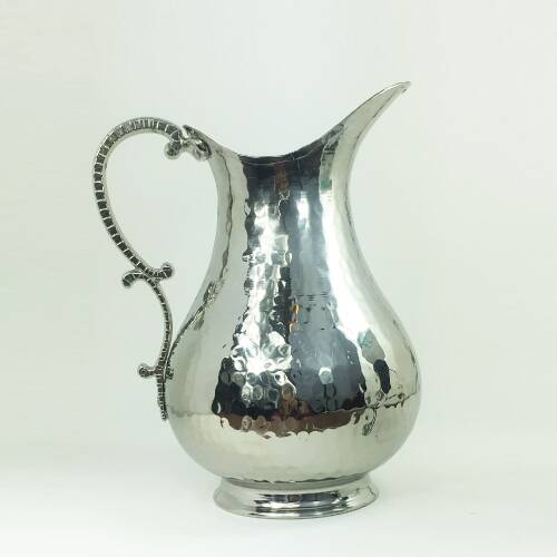 Shark Anadolu El Dövmesi Beyaz Bakır Sürahi - 5