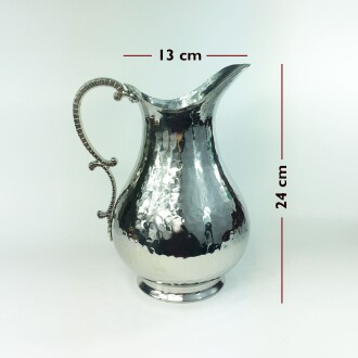 Shark Anadolu El Dövmesi Beyaz Bakır Sürahi - 7