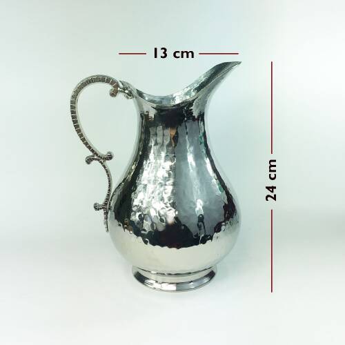 Shark Anadolu El Dövmesi Beyaz Bakır Sürahi - 7