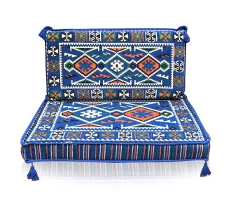 Shark Anatolian Oriental Corner Single Floor Seating Set Blue