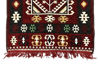 Shark Anadolu Seccade Kilim 10 Bordo - Thumbnail