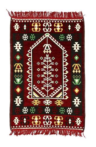 Shark Anadolu Seccade Kilim 10 Bordo - 1