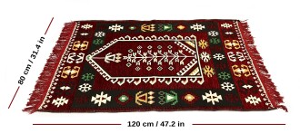 Shark Anadolu Seccade Kilim 10 Bordo - 3
