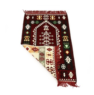 Shark Anadolu Seccade Kilim 10 Bordo - 6