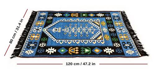 Shark Anadolu Seccade Kilim 11 Mavi - 3