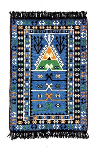 Shark Anadolu Seccade Kilim 12 Mavi - 1