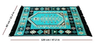 Shark Anadolu Seccade Kilim 12 Turkuaz - 3