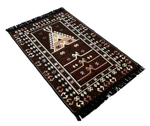 Shark Anadolu Seccade Kilim 15 Kahve - 5