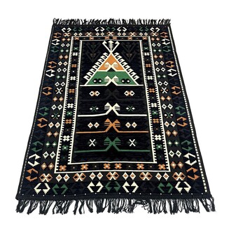 Shark Anadolu Seccade Kilim 16 Siyah - Thumbnail